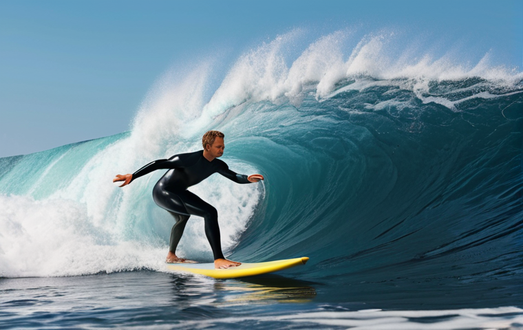 A person surfing a wave representing digital content creation, emphasizing the need for adaptability and time management as a surfboard.
